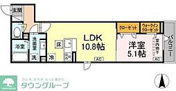 D'Bless大倉山 1LDKの間取図画像