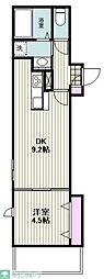 ヘーベルメゾン新川崎 1DKの間取図画像