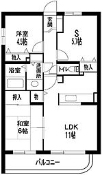 グリーン・ヴュー小嶋 2SLDKの間取図画像