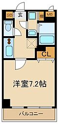 シエロアスール 1Kの間取図画像