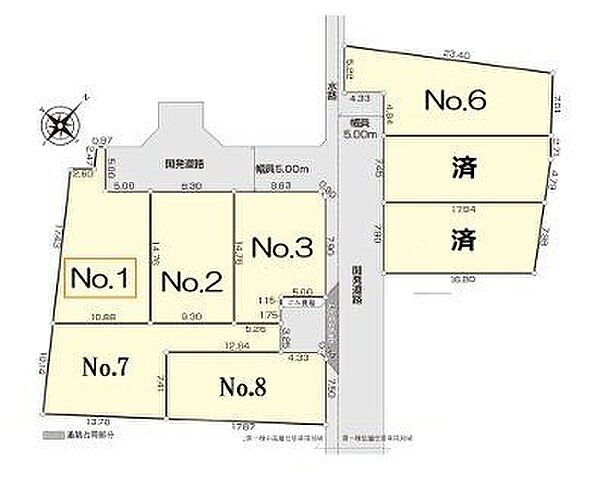 家族の暮らしやすさを第一に考えた区画図。敷地形状を活かした設計で、日当たりや風通しも良く快適な住空間を実現できます。