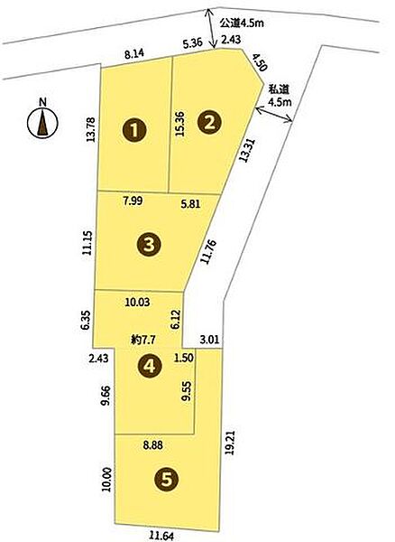 家族の暮らしやすさを第一に考えた区画図。敷地形状を活かした設計で、日当たりや風通しも良く快適な住空間を実現できます。