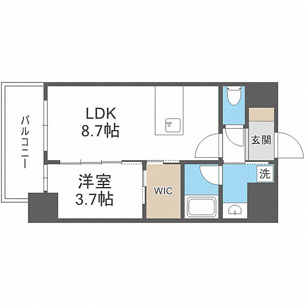 リヴェント福島 ｜大阪府大阪市福島区鷺洲3丁目(賃貸マンション1LDK・6階・32.55㎡)の写真 その2