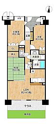 ウッドパーク初石A棟 3LDKの間取図画像