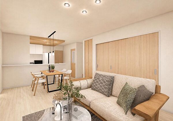 【LDK】リフォームプラン例。工事費用別途1000万円要。※イメージパースです。