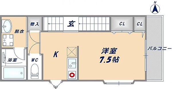 ザ・シティ長瀬 201｜大阪府東大阪市西上小阪(賃貸マンション1K・2階・25.70㎡)の写真 その2