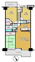 エクレール検見川浜 3LDKの間取図画像