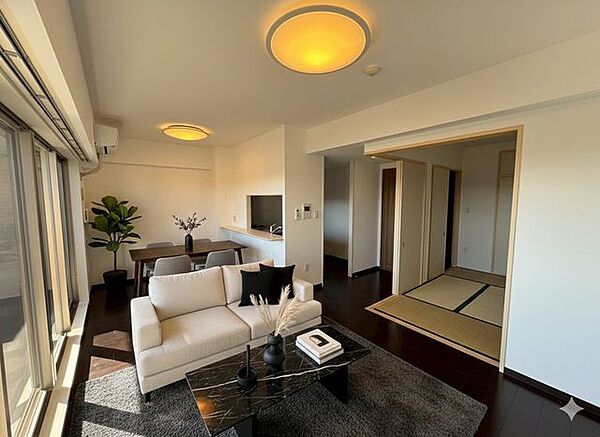 【Living】こちらの画像はAIによる家具イメージです。お部屋の雰囲気を感じてみてください♪