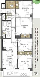 ならしのサンハイツ 4LDKの間取図画像