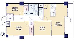 ナイスアーバン津田沼 3LDKの間取図画像