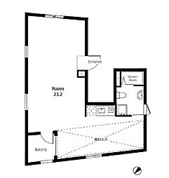 ＬＡＰＩＳ（ラピス） 7階ワンルームの間取り