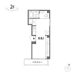 SCALA ワンルームの間取図画像