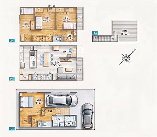 ≪参考プラン例間取り図≫参考プラン例間取り図です。建物面積139.20m2（車庫含）