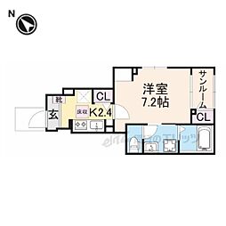 ノバ 1階1Kの間取り