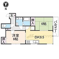 Ａ　ＢＩＬ　II 4階2LDKの間取り
