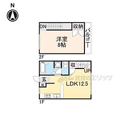 ガーデンパレスT・K 1階1LDKの間取り