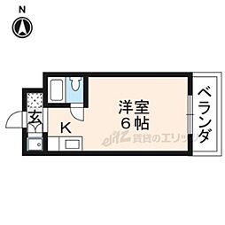 JR山陰本線 亀岡駅 徒歩12分の賃貸アパート 3階ワンルームの間取り