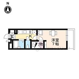 レオパレスエヴァーグリーン三条 3階1Kの間取り