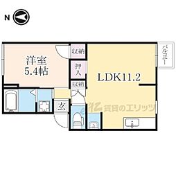コーポ公手 1LDKの間取図画像