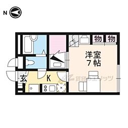 レオパレス白糸橋 1Kの間取図画像