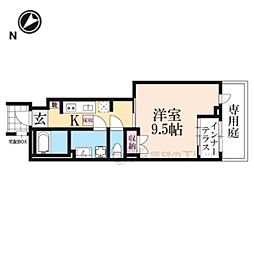 (仮)丹波篠山市中野新築アパート 1Kの間取図画像