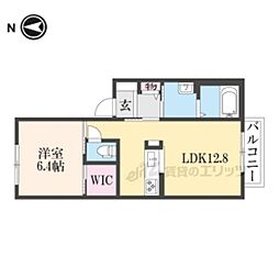 ドエルグランシェ 1LDKの間取図画像