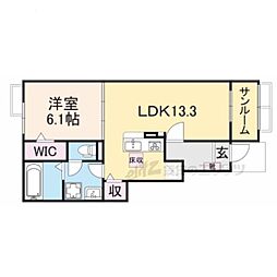 JR福知山線 石生駅 バス16分 常楽新田下車 徒歩3分の賃貸アパート