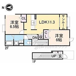 シュテイルラント2 2LDKの間取図画像