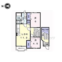 エトワール・M2 2LDKの間取図画像