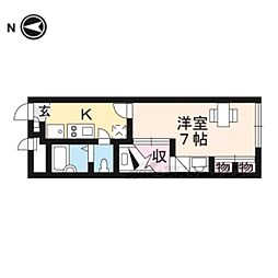 レオパレスメルシー市場 1Kの間取図画像