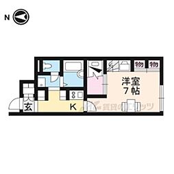 レオパレスクレインコート平田 1Kの間取図画像