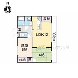 ラ・ヴィスタSaso 2LDKの間取図画像