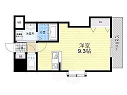 Luxe新大阪4 13階ワンルームの間取り