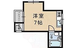 エクセレンス1 ワンルームの間取図画像