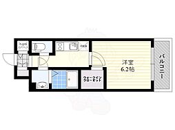 エスプレイス江坂レジデンス 1Kの間取図画像