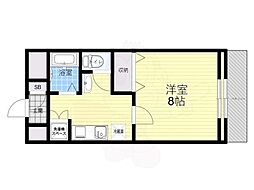 ブランコート豊中 1Kの間取図画像