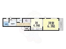 ベルツリーハウス鈴木2 1DKの間取図画像