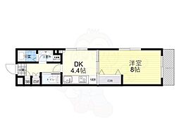 GMヒルズ加島 1DKの間取図画像