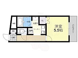 サンワード浜 1Kの間取図画像