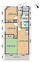 アーク北上 3LDKの間取図画像