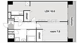 グランシャリオ覺王山 1LDKの間取図画像