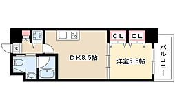 プラウランド堀田 1LDKの間取図画像