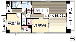 MOTTI3 2LDKの間取図画像