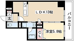 URBANCLOUDIZUMI 1LDKの間取図画像