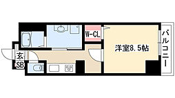 カスタリア新栄2 1Kの間取図画像