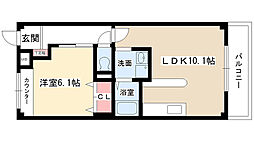 イストリア牧の原 1LDKの間取図画像