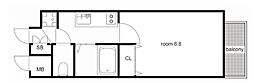 プレサンス名古屋駅前ヴェルロード 1Kの間取図画像