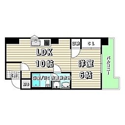 中京第3ビル 1LDKの間取図画像