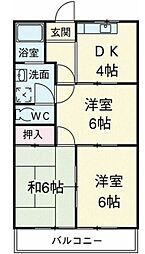 ファイン・マンション 3DKの間取図画像
