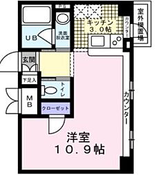 KDXレジデンス東桜1 ワンルームの間取図画像